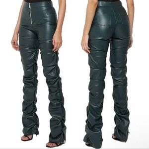 maniere de voir leather green pants